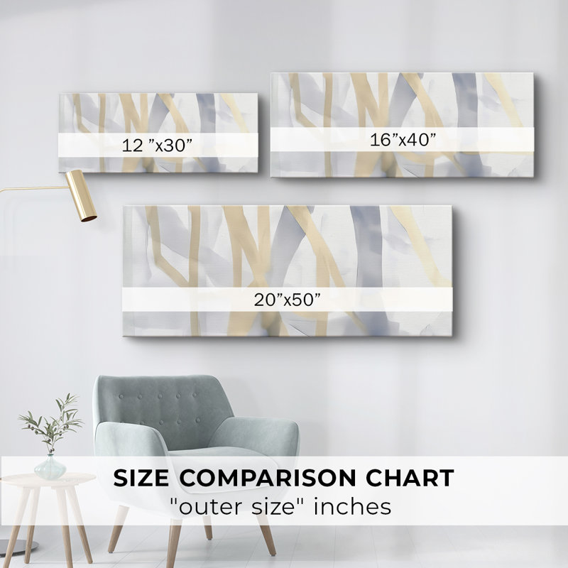Toile tendue avec châssis abstrait # 7, H 12 po x l 30 po