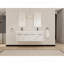 Meuble-lavabo mural de 60 po avec lavabo, lavabo double en résine à rebords épais, ensemble KD