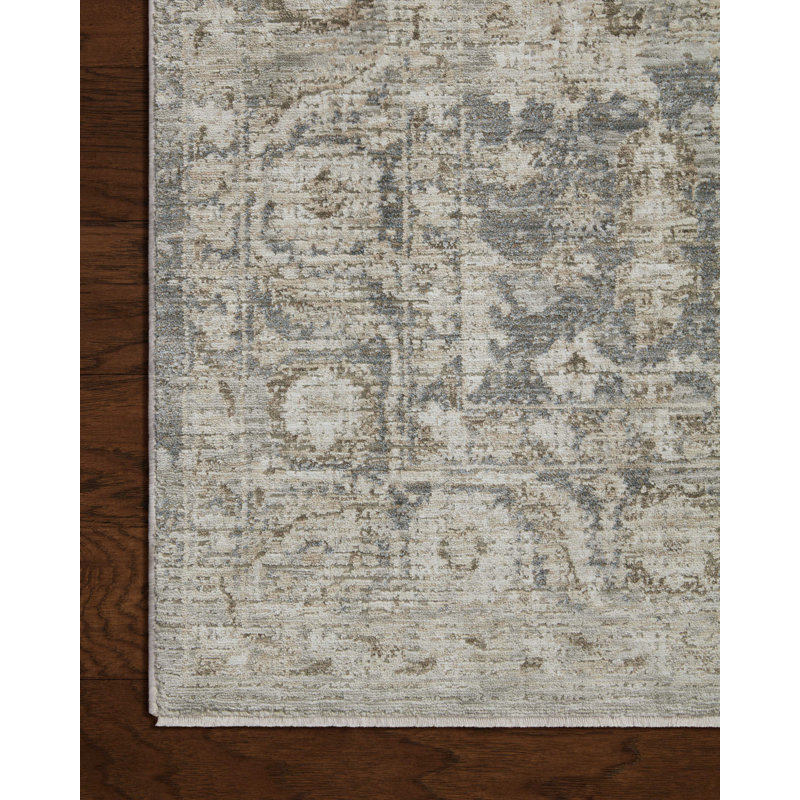 Tapis ardoise / beige Amber Lewis x Loloi Honora, Rectangle 2 pi x 3 pi 4 po
