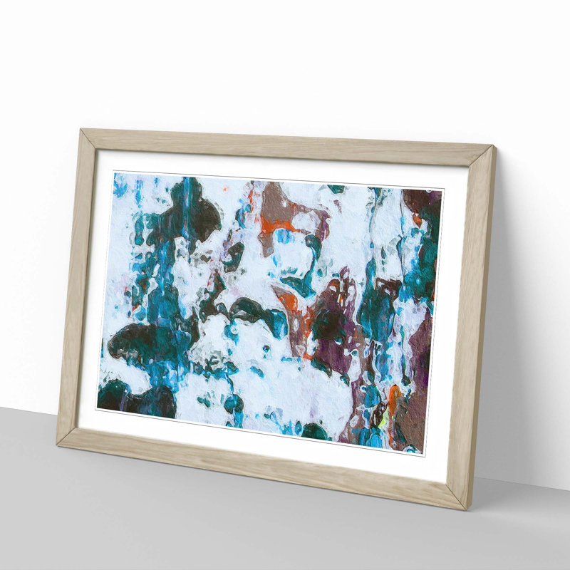 Abstract Vol.69 by S.Johnson - Single Picture Frame Print, 24cm H x 33cm W x 2cm D, Oak Framed