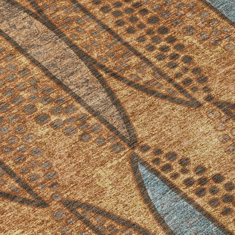Machine Washable Indoor/Outdoor Chantille ACN2711 Casual Rug, 3' x 5', Paprika