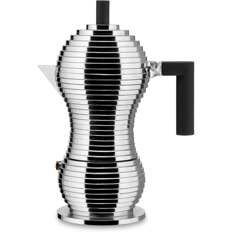 Pulcina Espresso Coffee Maker, Black, 6 Cup