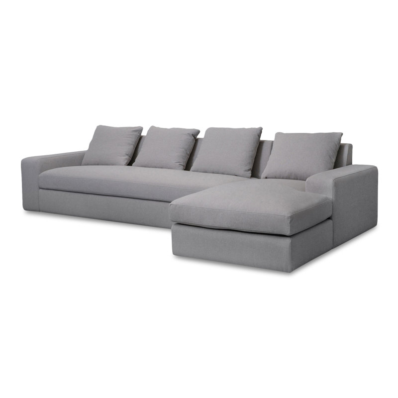 Canapé modulaire Cameca, Graphite Crypton Performance Weave, Orienté à droite