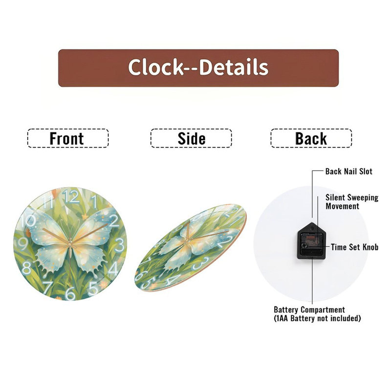 Horloge murale Butterfly