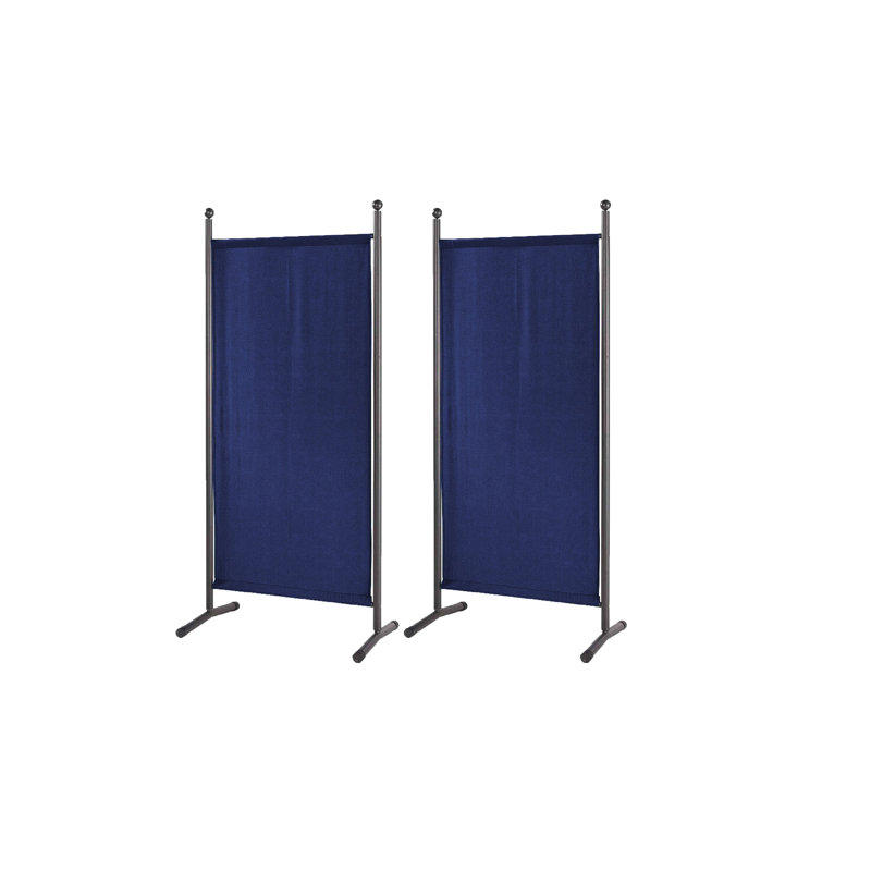 178cm H Single Panel Room Divider, Blue, 178cm H x 78cm W x 3.4cm D