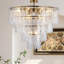 This Exquisite Chandelier Is In An Antique Bronze Finish. The Frame Is Made Out Of Metal, And It Comes With Clear Acrylic Hanging Links. The Rod Link Can Be Adjustable. You Can Create A Timeless Feel While Using Modern Forms-545796935