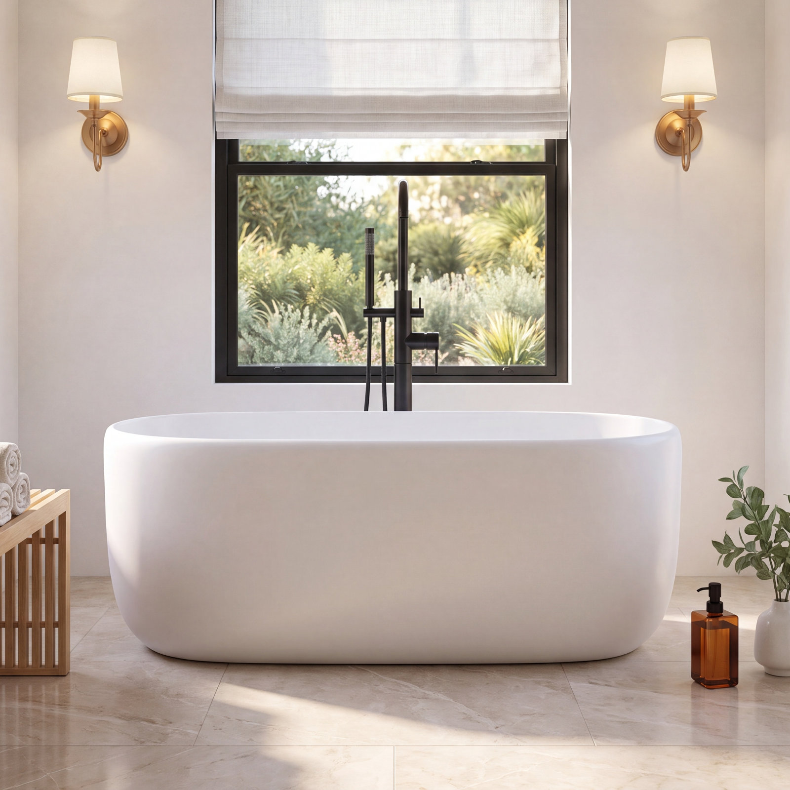 Forma 51" Solid Surface Soaking Bathtub