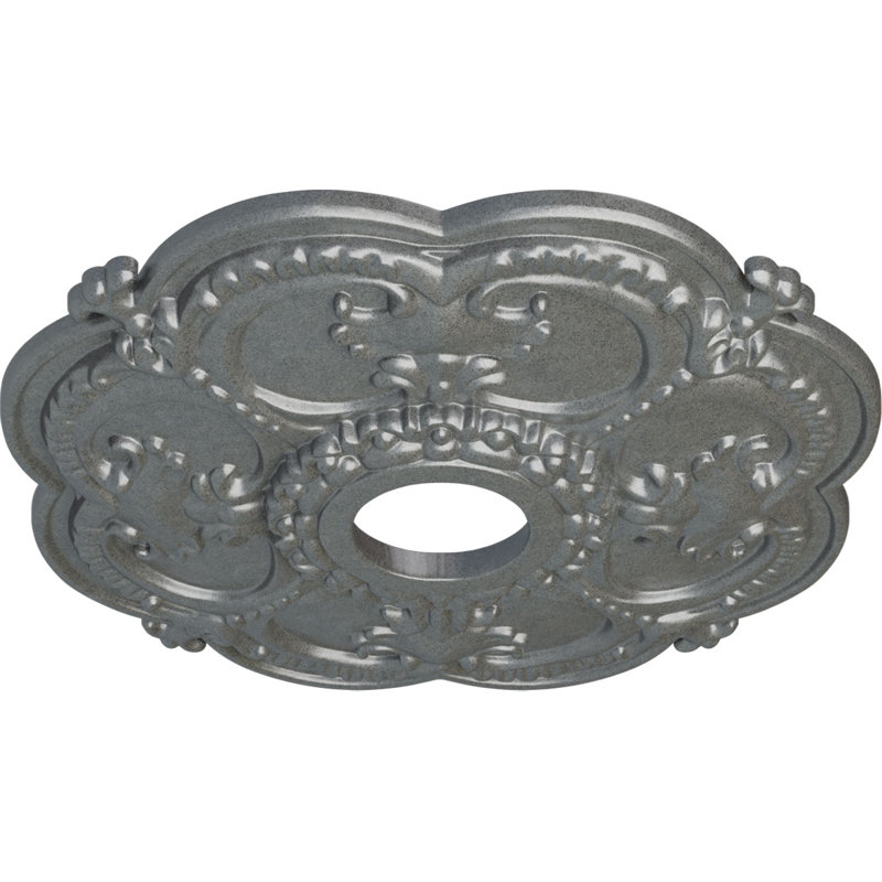 Médaillon de plafond l 3,5 po x P 3,5 po Rotherham, Platinum