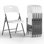 Chaises pliantes, capacité de 600 lb, chaises pliantes en plastique robustes et commerciales empilables pour l'intérieur et l'extérieur (blanc, paquet de 6)
