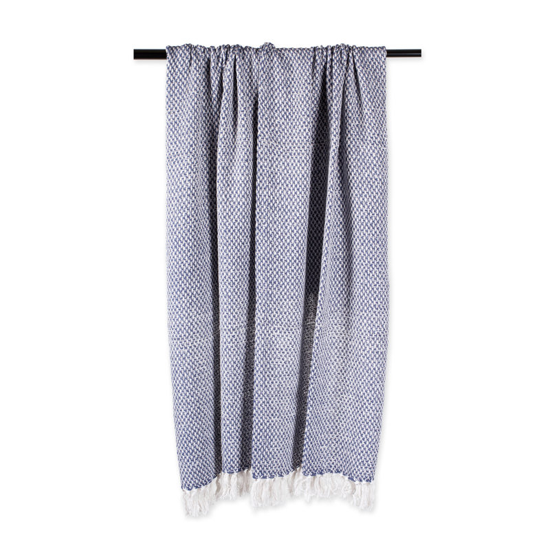 Jeté en coton , Bleu nautique