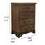 Commode haute Ally, 4 tiroirs, bois de noyer brun classique