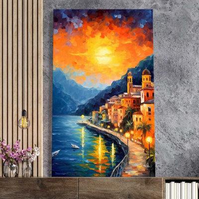 Côte d'Amalfi, Italie au crépuscule V4