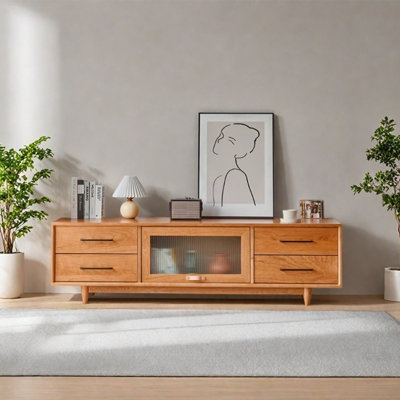 Simple large capacity storage TV cabinet