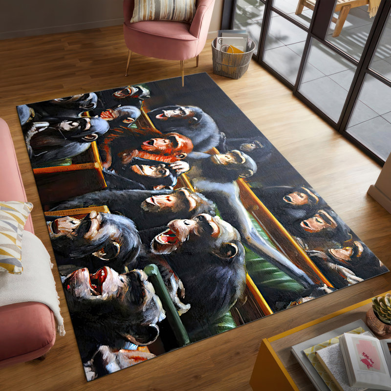 Floral Symphony Non-Woven Thin Type Printed Rug Perfect for a Cozy and Stylish Home Interior, Runner 3'3" x 9'2"