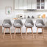 Tabouret de comptoir pivotant en H 26,8 "avec dossier en bois massif Ashwell