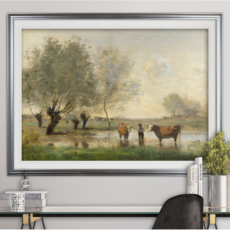 Reproduction d’art sur toile « Ocean Eye I », Cadre argenté, H 31 po x l 43 po x P 1,5 po
