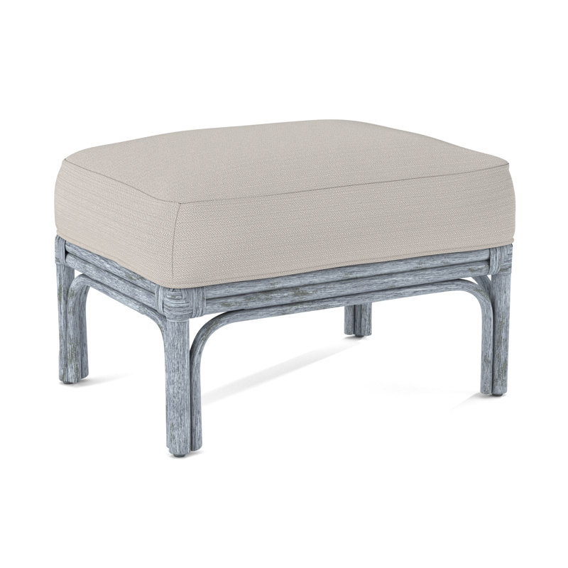 Repose-pieds rectangulaire 26 po Boca, Performance texturée blanche; 0865-91, Verre d'eau
