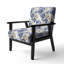 Chaise d'appoint florale Cobalt-6885796