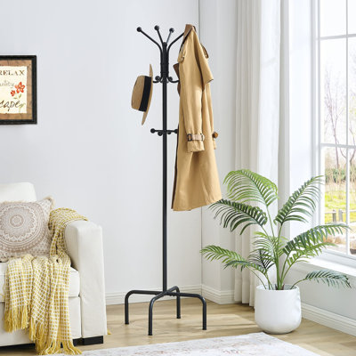 Metal Freestanding 12 - Hook Coat Rack