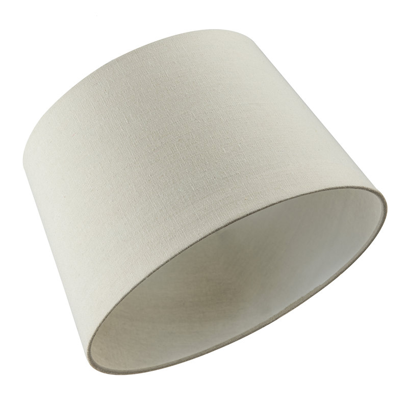Contemporary Light Linen Fabric Drum Lampshade With Cotton Inner By Happy Homewares