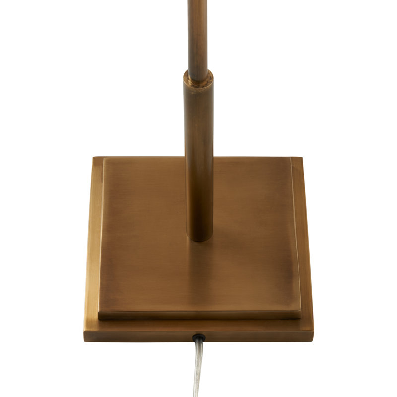 Overhill Floor Lamp - Matte White, Aged Brass
