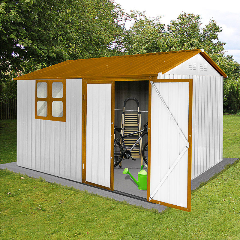Abri de jardin en métal 10 pi x 8 pi avec fenêtre