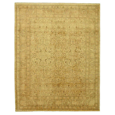 Antique One-of-a-Kind 15'6'' X 24'6'' Wool Area Rug in Beige/Brown/Light Green