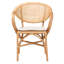 Fauteuil Cezary en rotin brun