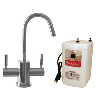 10" 2-Lever Hot and Cold Water Dispenser Faucet with Heating Tank