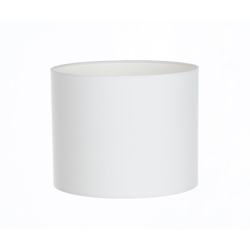 Cotton Drum Lamp Shade ( Screw On ), White, 23cm H x 35cm W x 35cm D