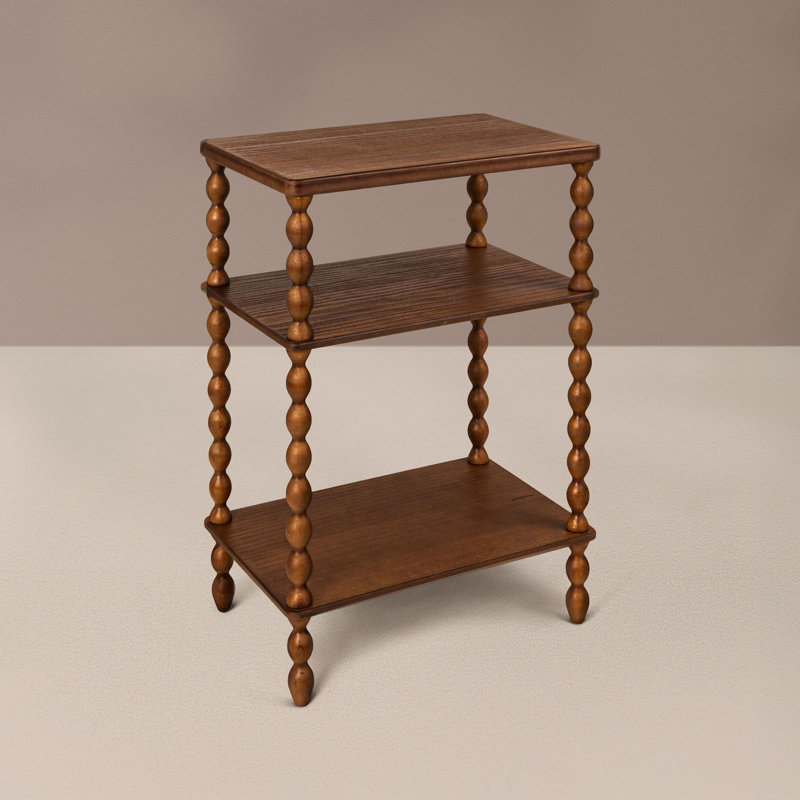 Bobbin Leg Rectangle Wood Accent Table, Walnut