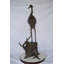 Copper and Metal Great Heron Perched Fountain