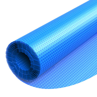 Couvercle de piscine solaire 395,67 x 395,67 pouces cuivre 1 pièce bleu 12 mil bulles bleu rétention de chaleur