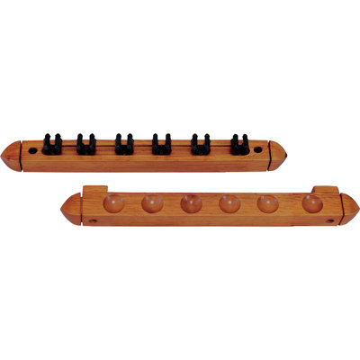 Action WR6S 6-Cue Clip Wall Rack - Honey