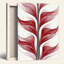 «Red Leaf», reproduction d'art sur toile, ensemble de 1-129027338-129027340