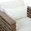 Fauteuil pivotant en eucalyptus Tortuga
