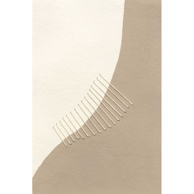 " Neutral Stitches I " by Regina Moore, 48" H x 32" W x 1.25" D