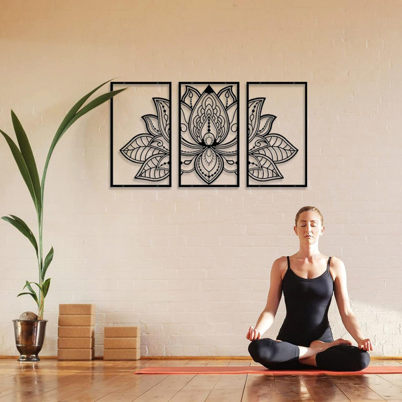 3 Piece No Frame Print on Metal