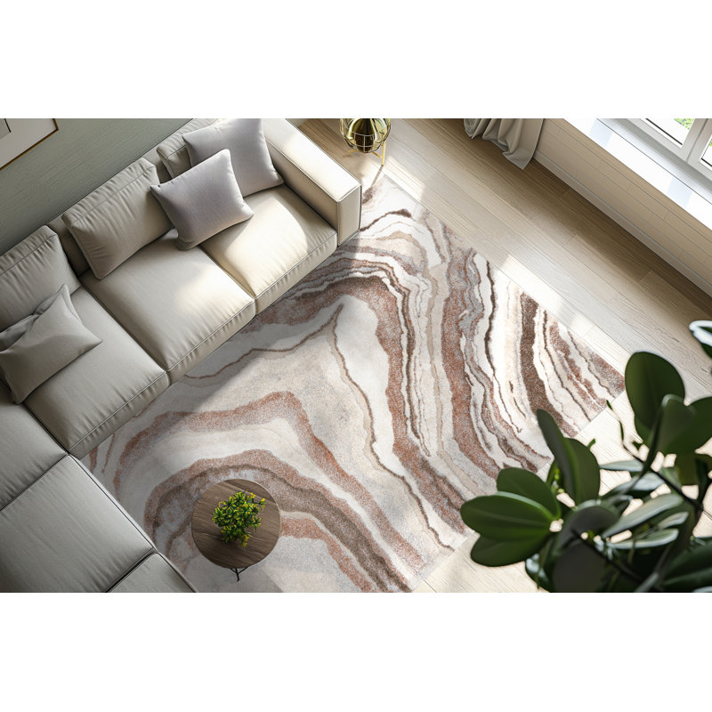 Darries Abstract Area Rug, Rectangle 140 x 200cm
