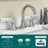 Topcraft Dual-Handle Three-Hole Bathroom Sink Faucet With Pop-Up Drain-123810627