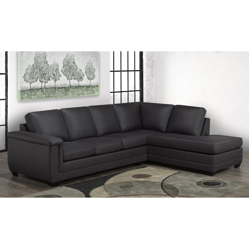 Upholstered L-Shaped Sectional Right Hand Facing, Shadow 100% Polyester