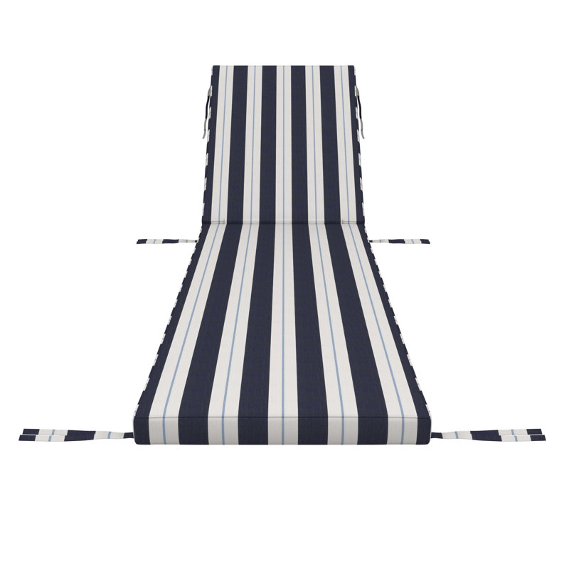 Outdoor Chaise Cushion With Sunbrella Fabric, 21" W x 78" D, Sunbrella® Relate Harbor
