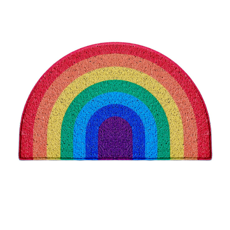 Rainbow Medium Half Moon Doormat