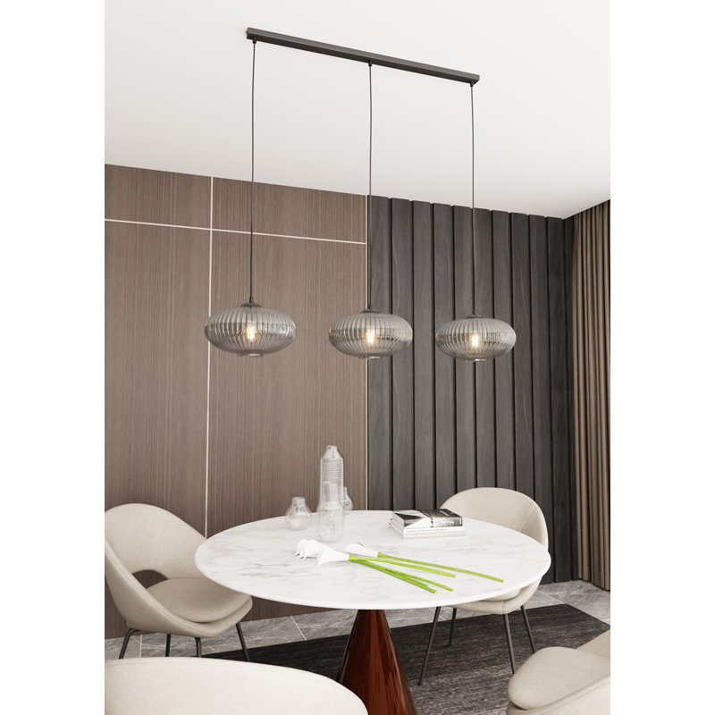 Axentie 3 - Light Matte Black Pendant, Matte Black/Graphite