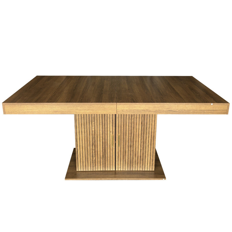 Table de salle à manger extensible moderne avec rangement pour 6 à 10 personnes