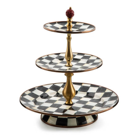 MacKenzie-Childs Courtly Check® Three Tier Sweet Stand