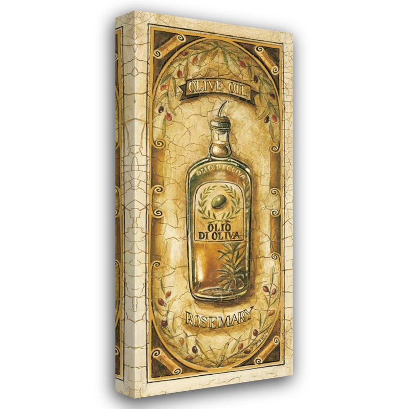 Charlton Home® Gorham, Gregory, art sur toile tendue avec châssis: huile d'olive, romarin, H 24 po x l 12 po