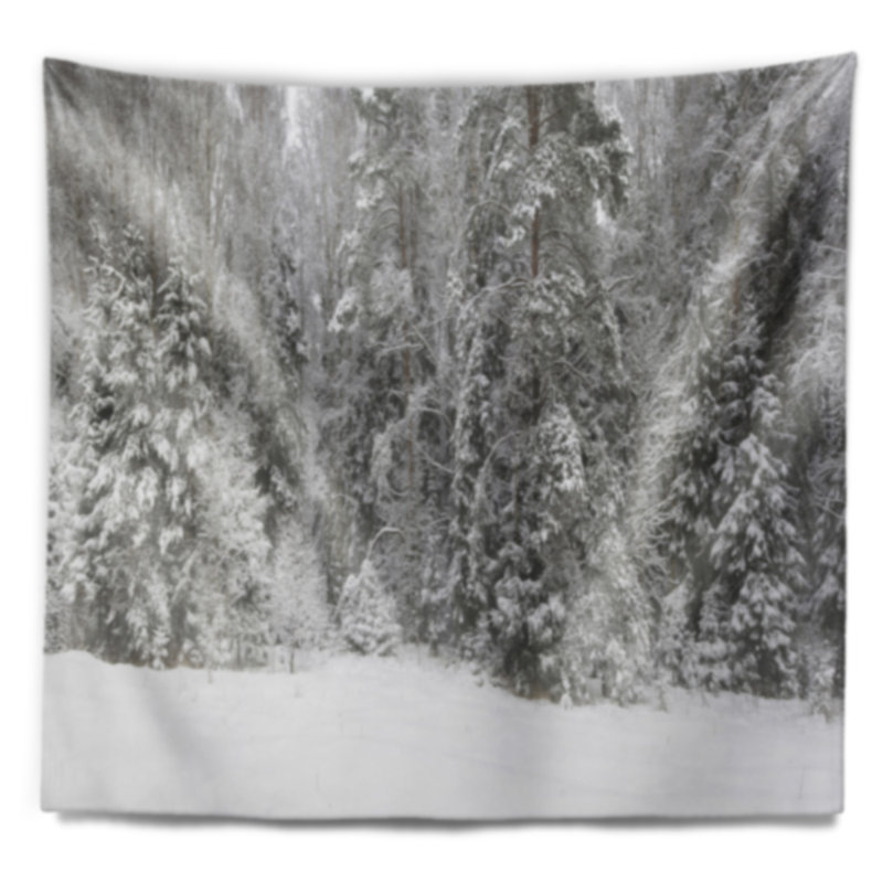 Paysage, paysage brumeux, forêt, paysage, tapisserie, H 32 po x l 39 po