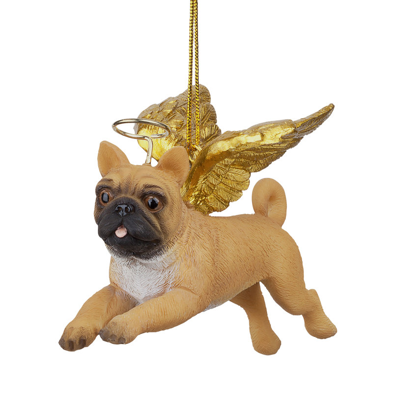 Ornement en forme d'ange pour chien «Honor the Pooch Pug»