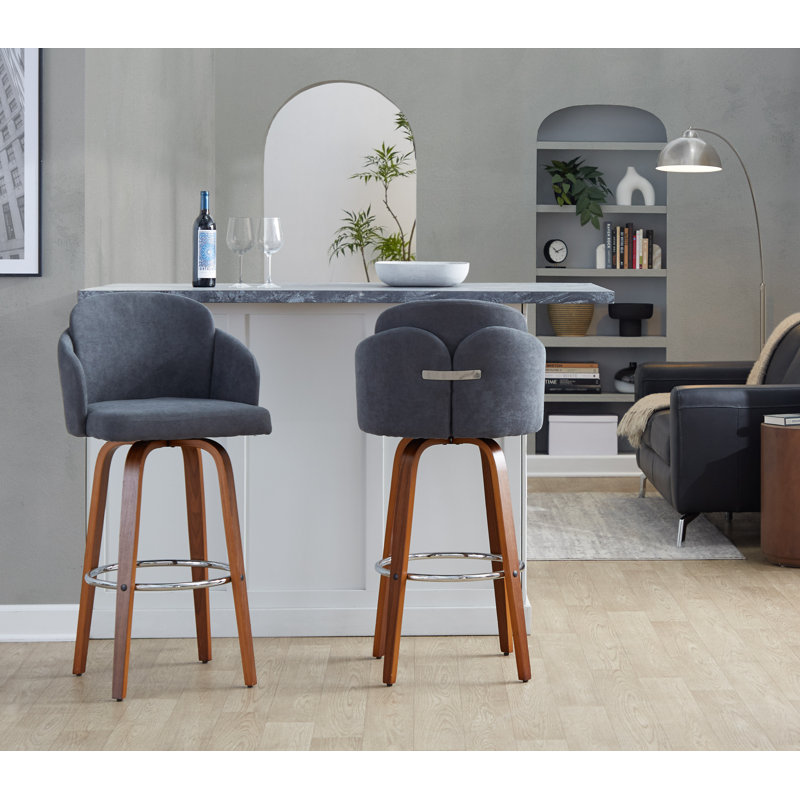 Tabouret de bar 30 po Dahlia, Gris